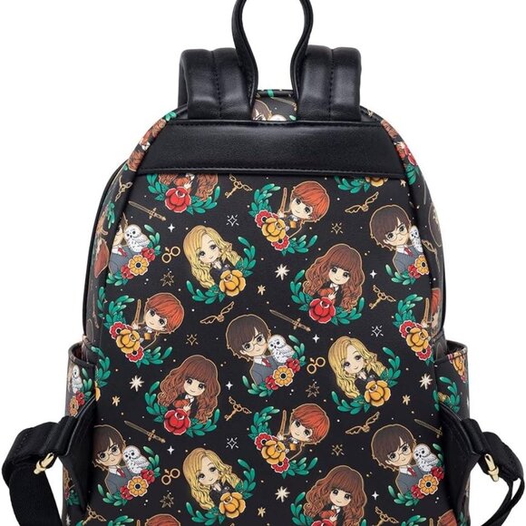 ✨ Loungefly Harry Potter GLOW IN THE DARK! Chibi Floral Mini Backpack - ✨ - Picture 3 of 12